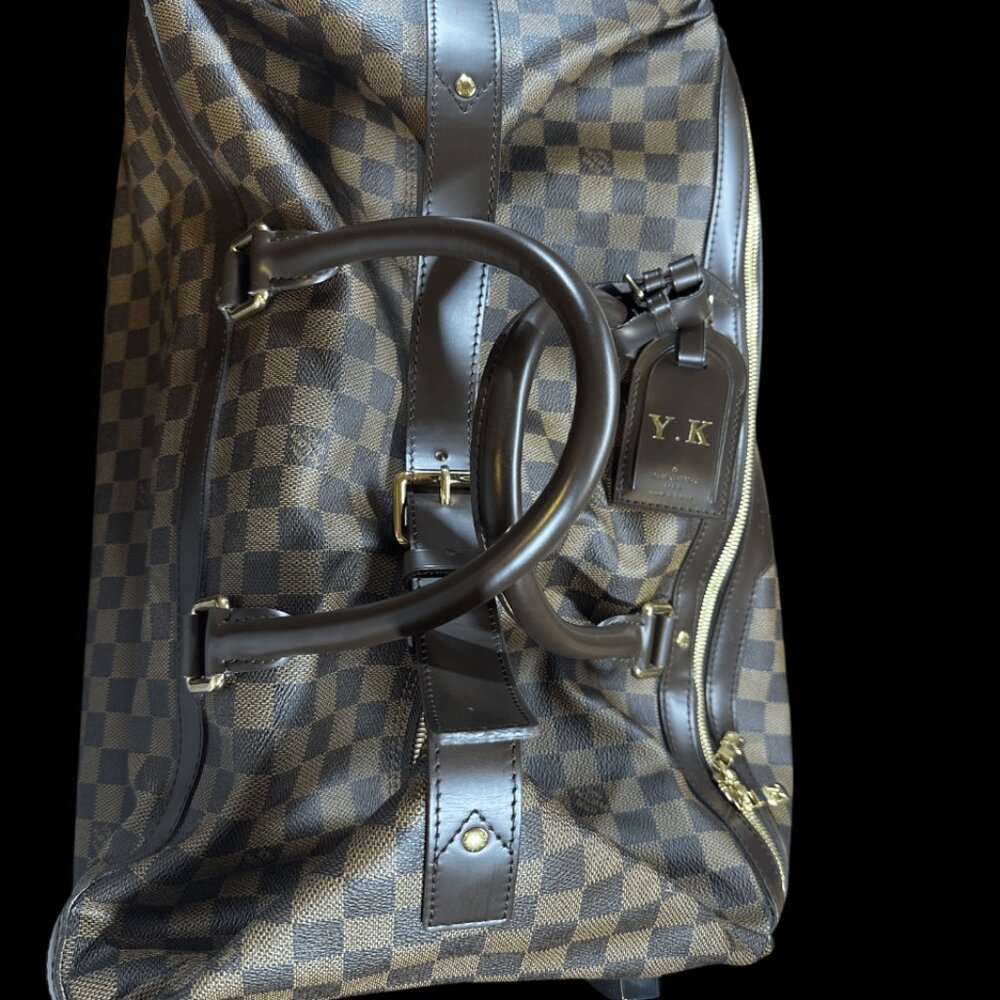 Damier Eole 60 2-Wheel Boston Bag Carry Bag Travel Bag Brown